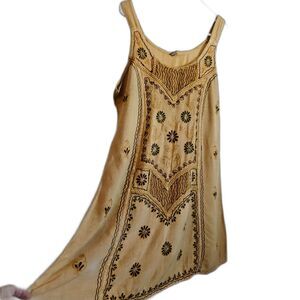 India Inspired Boho Dress with Intricate Embroidering - Size OS
